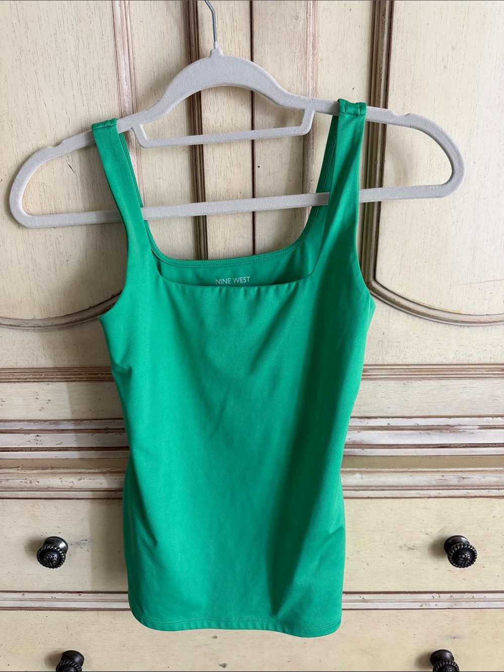 Nine West Emerald Green Square-Neck Tank